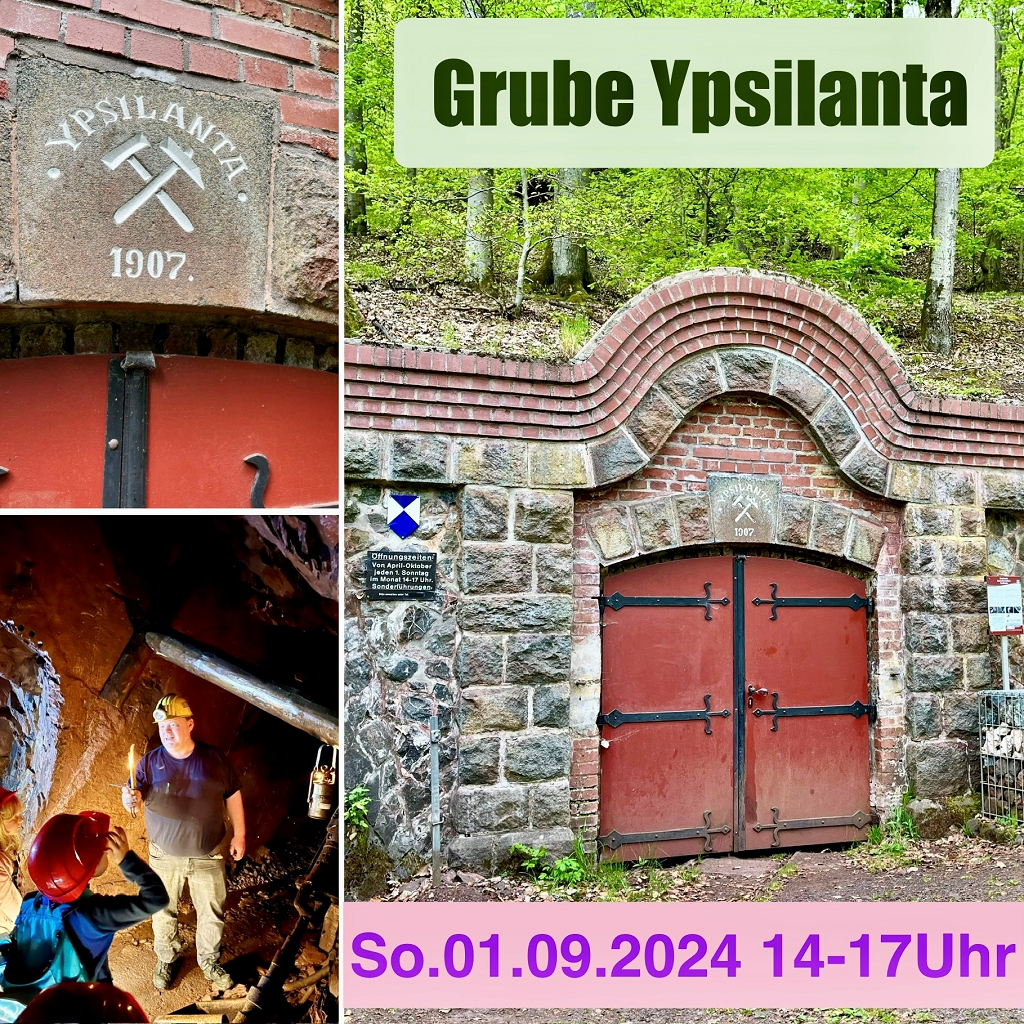 „Grube Ypsilanta“ am So. 01.09.2024 14-17Uhr geöffnet